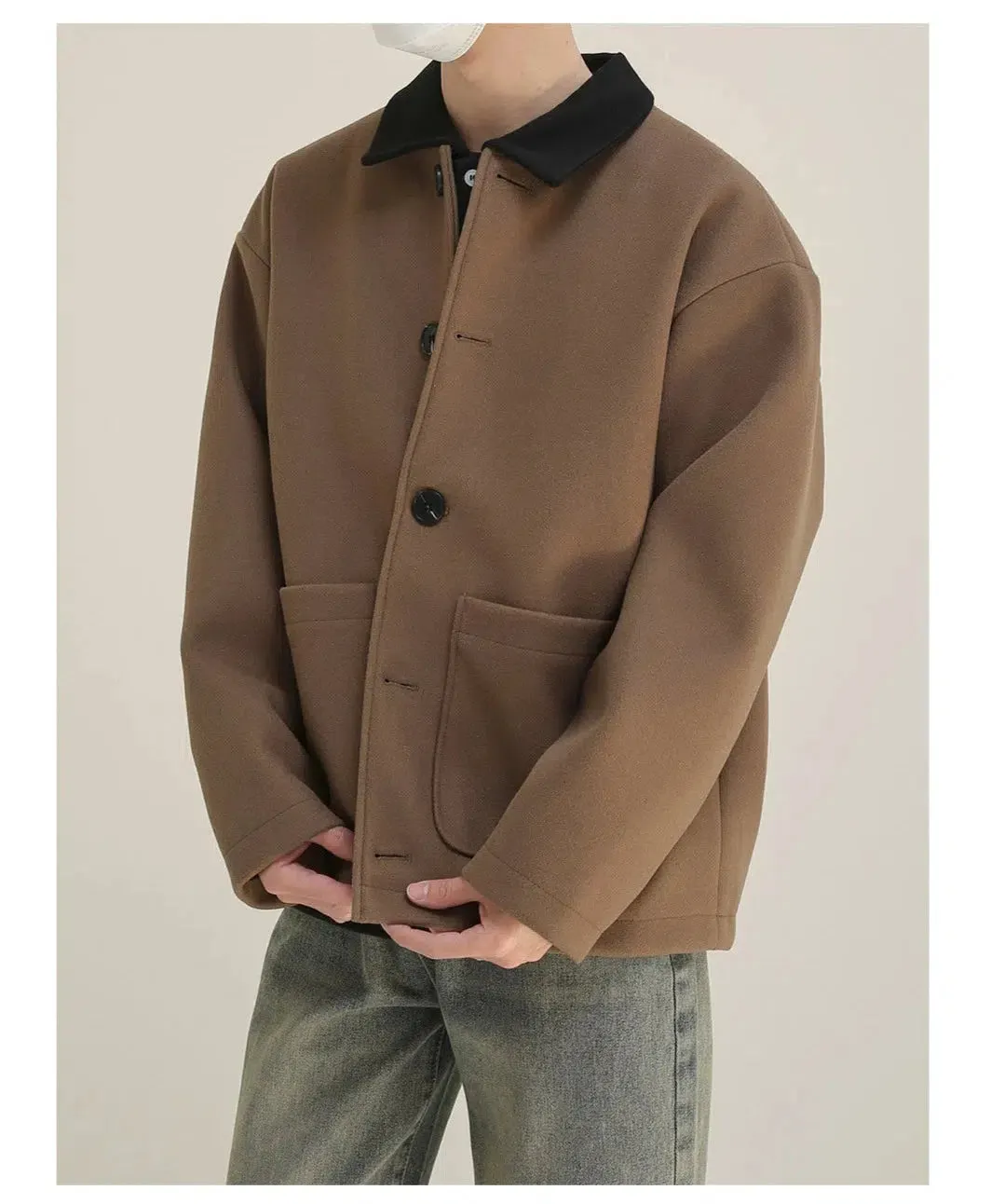 Maxct Round Neck Woolen Jacket