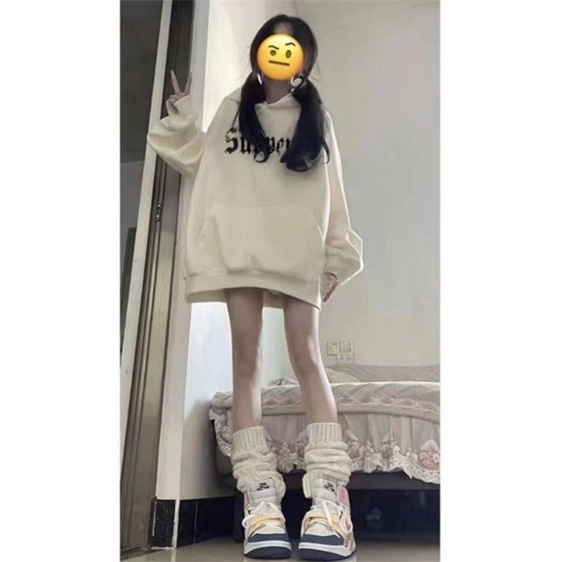 Hip Hop Letter Print Hoodie - Autumn Fleece Pullover for Men Maxct