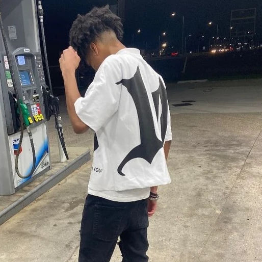 Maxct New Y2K Clothes Harajuku Casual Gothic Tops Pure Cotton T Shirt Hip Hop Retro Cartoon Oversized Graphic Print T Shirt Men Women