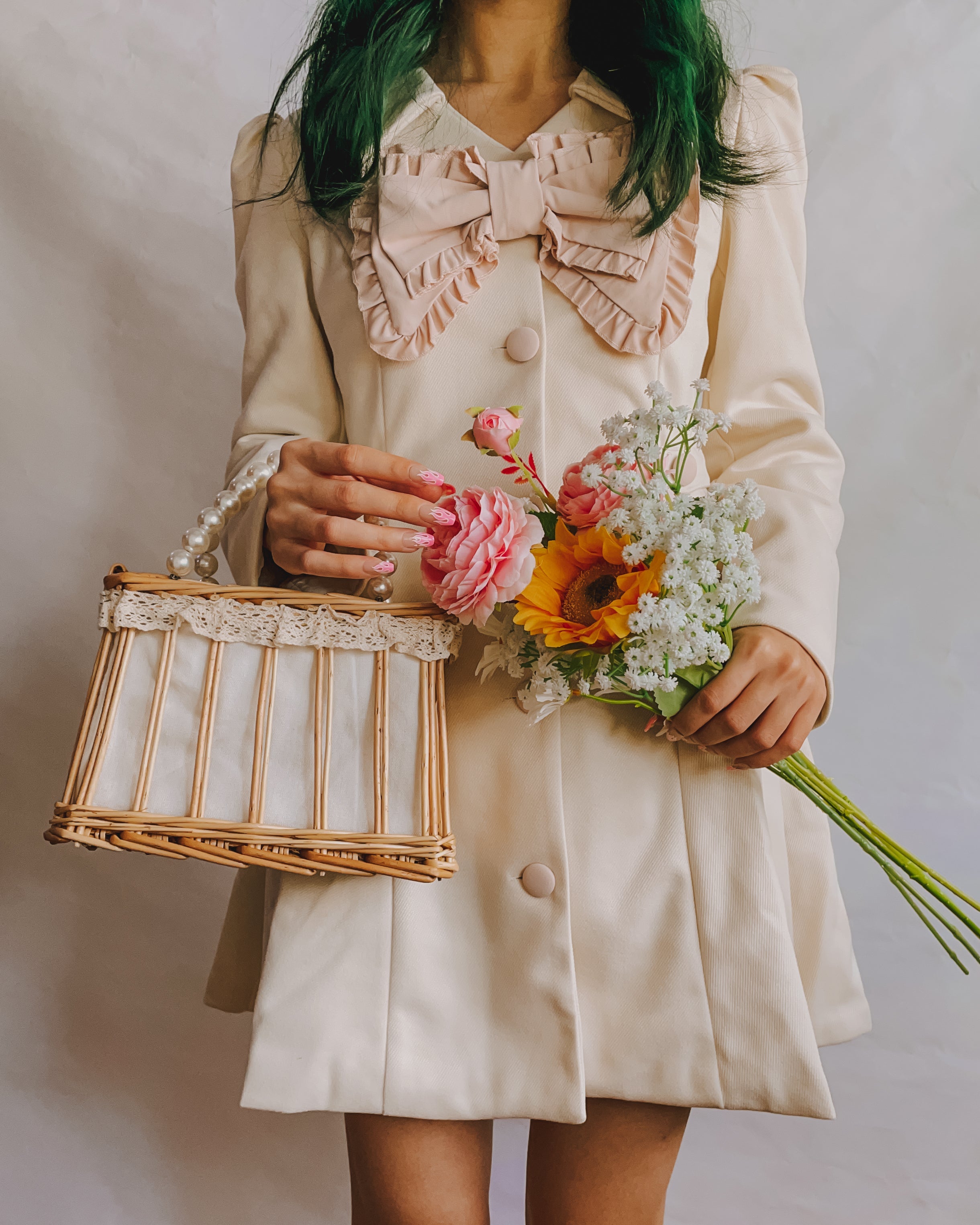 Sweet Bow Dress Coat Maxct