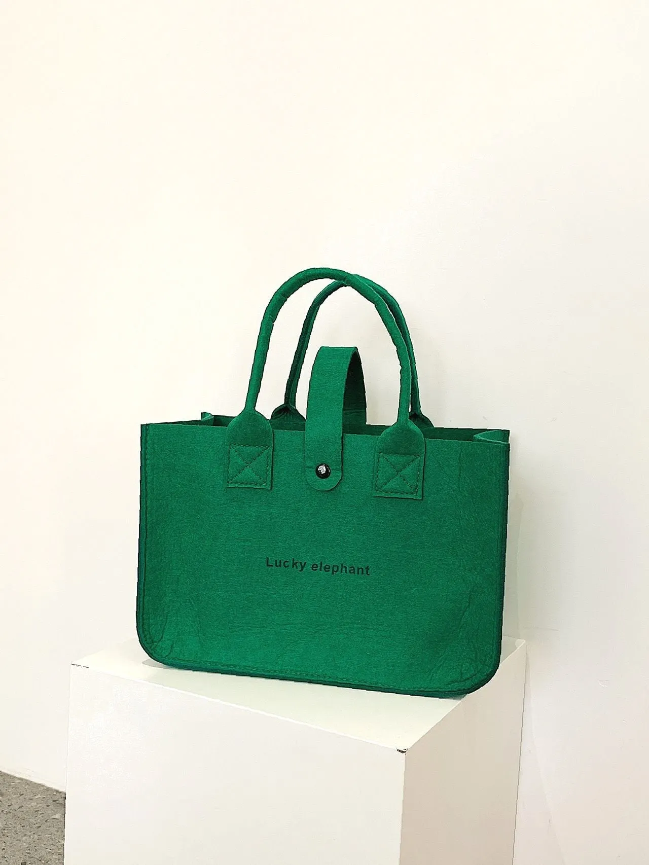 Maxct - Minimalist Letter Graphic Top Handle Bag  - Women Tote Bags