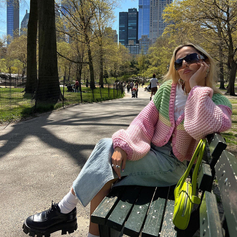 Maxct Bubble Gum Knitted Cottage Cardigan