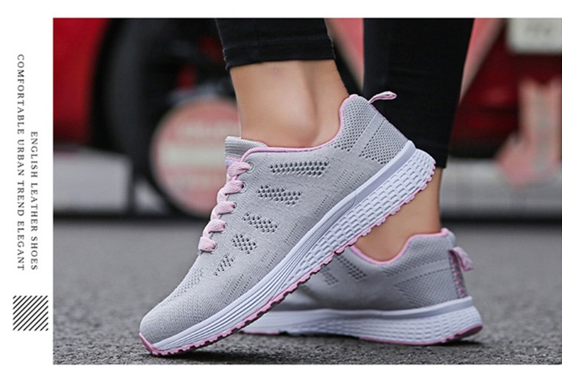 Women's Casual Breathable Mesh Flat Sneakers - true deals club