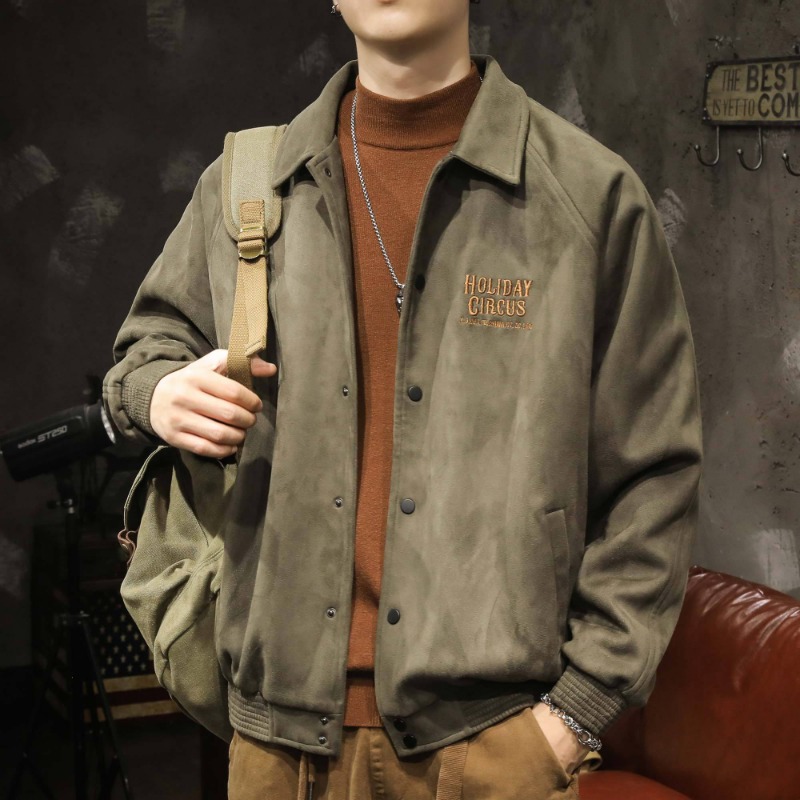 &HC Suede Baseball Jacket [Unisex]