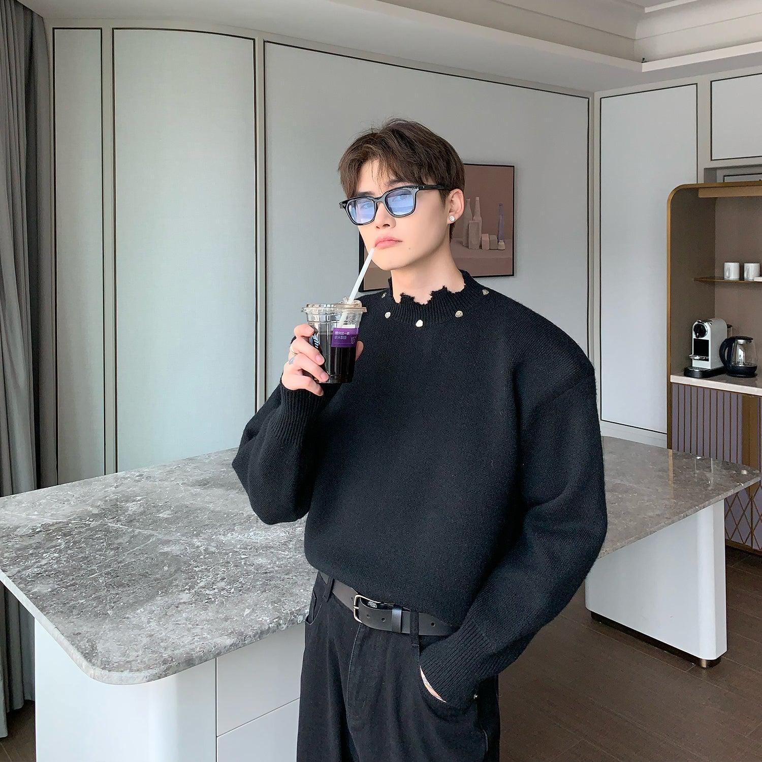Maxct Ripped Metal Knitted Sweater