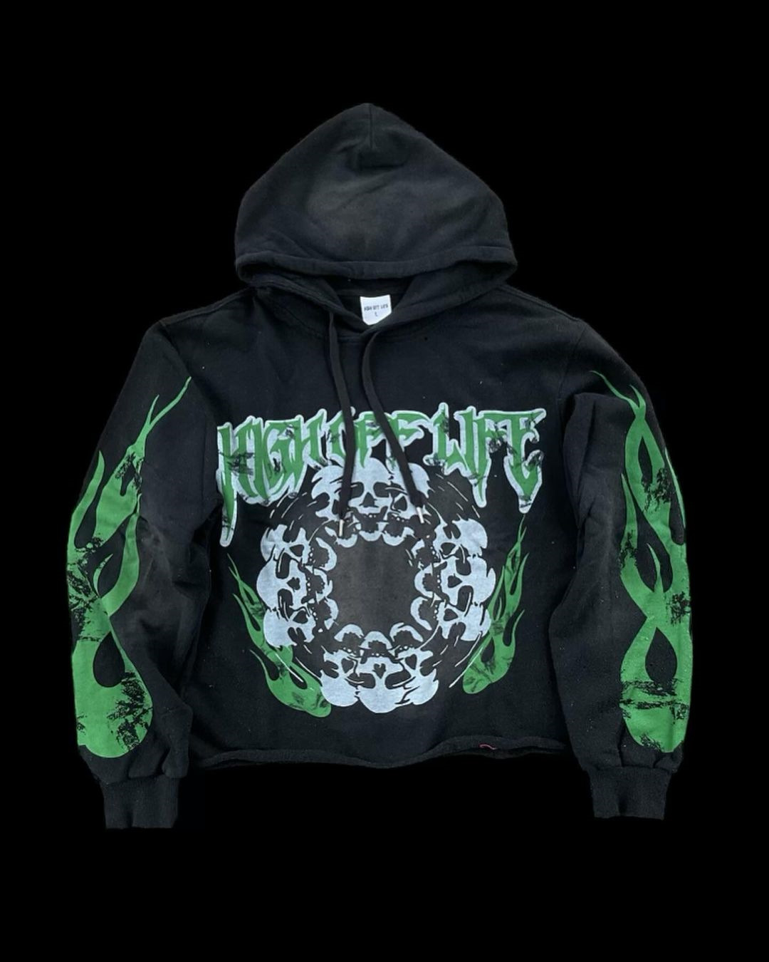 Y2k Winter Long Sleeved Hoodie Sweatshirt Oversized Winter Clothes Streetwear Y2k Vintage Punk Graffiti Print Top School Ootd