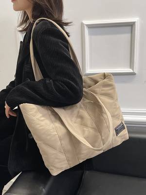 Minimalist Ruched Detail Shoulder Tote Bag - Women Tote Bags