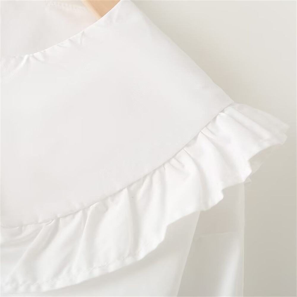 Autumn New Product Women's Simple and Versatile French Fashion Small Round Collar Long Sleeve Shirt