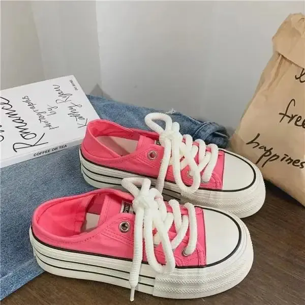Shoes for Teen Girls Canvas Platform Sneakers Maxct