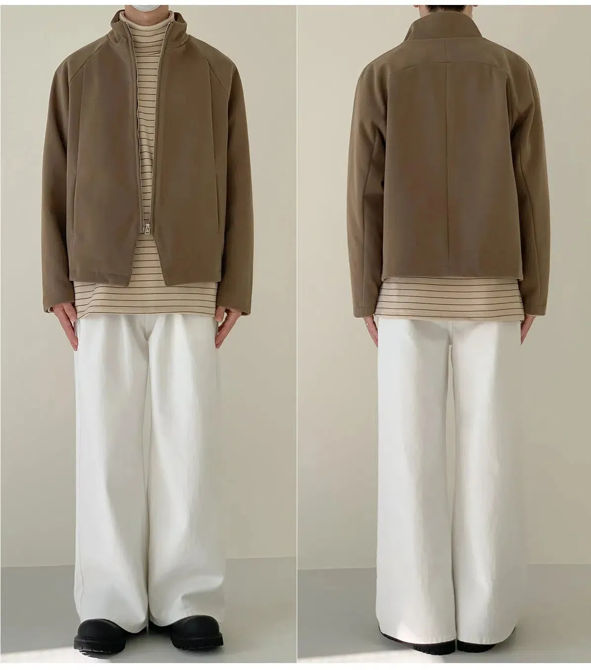 Maxct Stand-collar Woolen Jacket