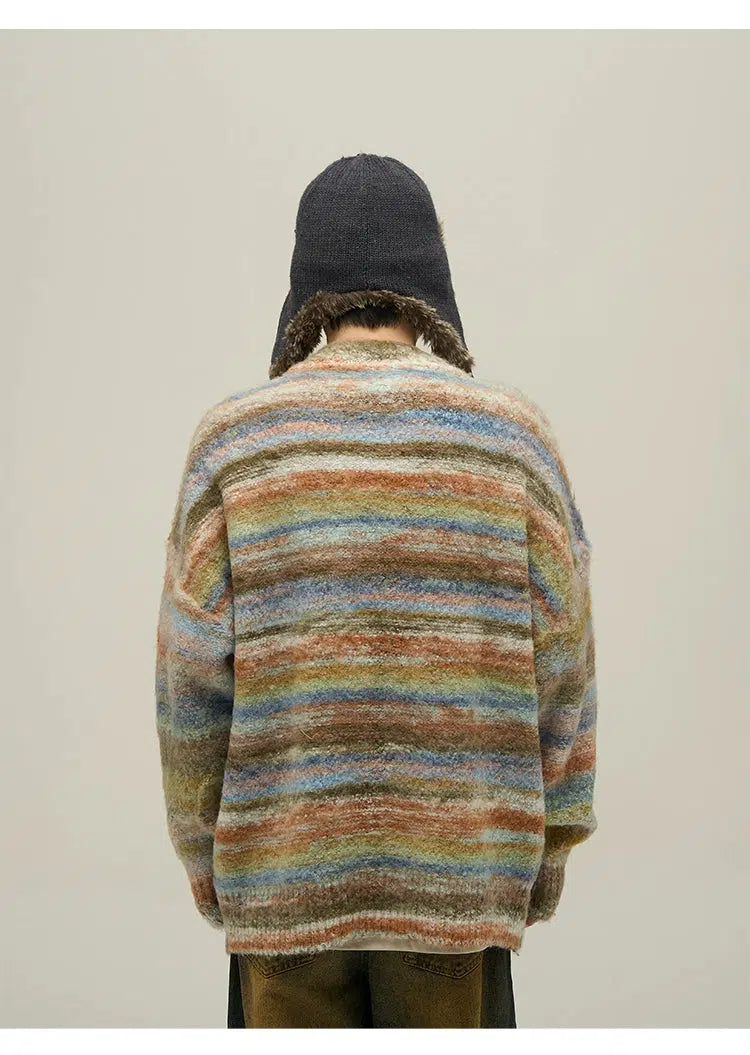 Maxct Vintage Striped Cardigan Sweater
