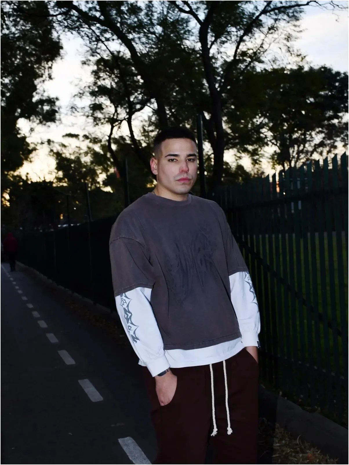 Y2k Long Sleeved T-Shirt Oversized Sweatshirt Vintage Anime Striped Printed Pattern Clothes Streetwear Hip-Hop Rap Gothic Style