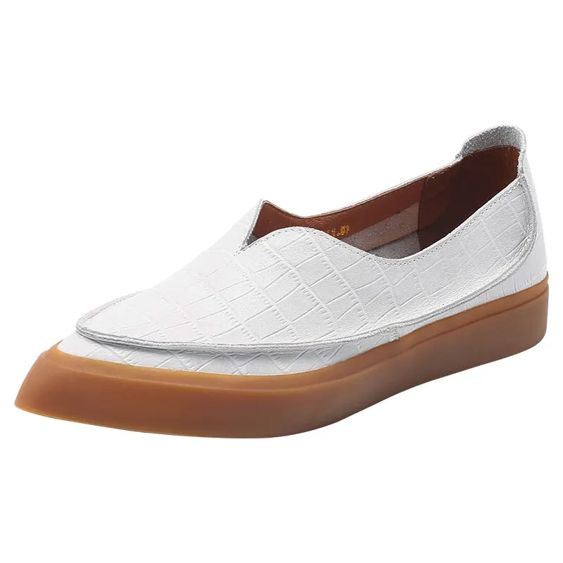 Witch Style Point Toe Soft Flat Loafers Maxct