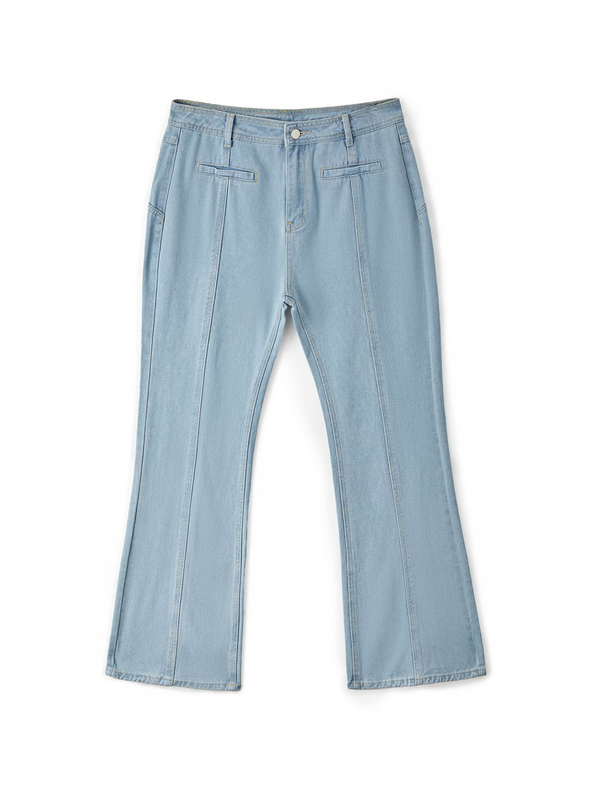 Back Star Patchwork Flare Jeans Maxct