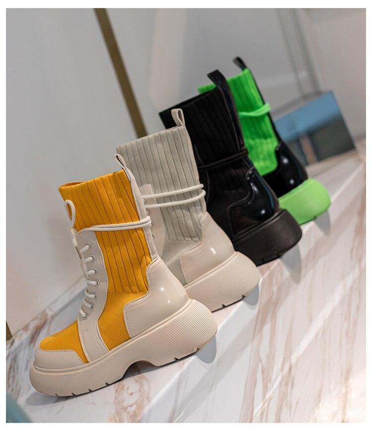 Lace-up Tube Boots for Women Maxct