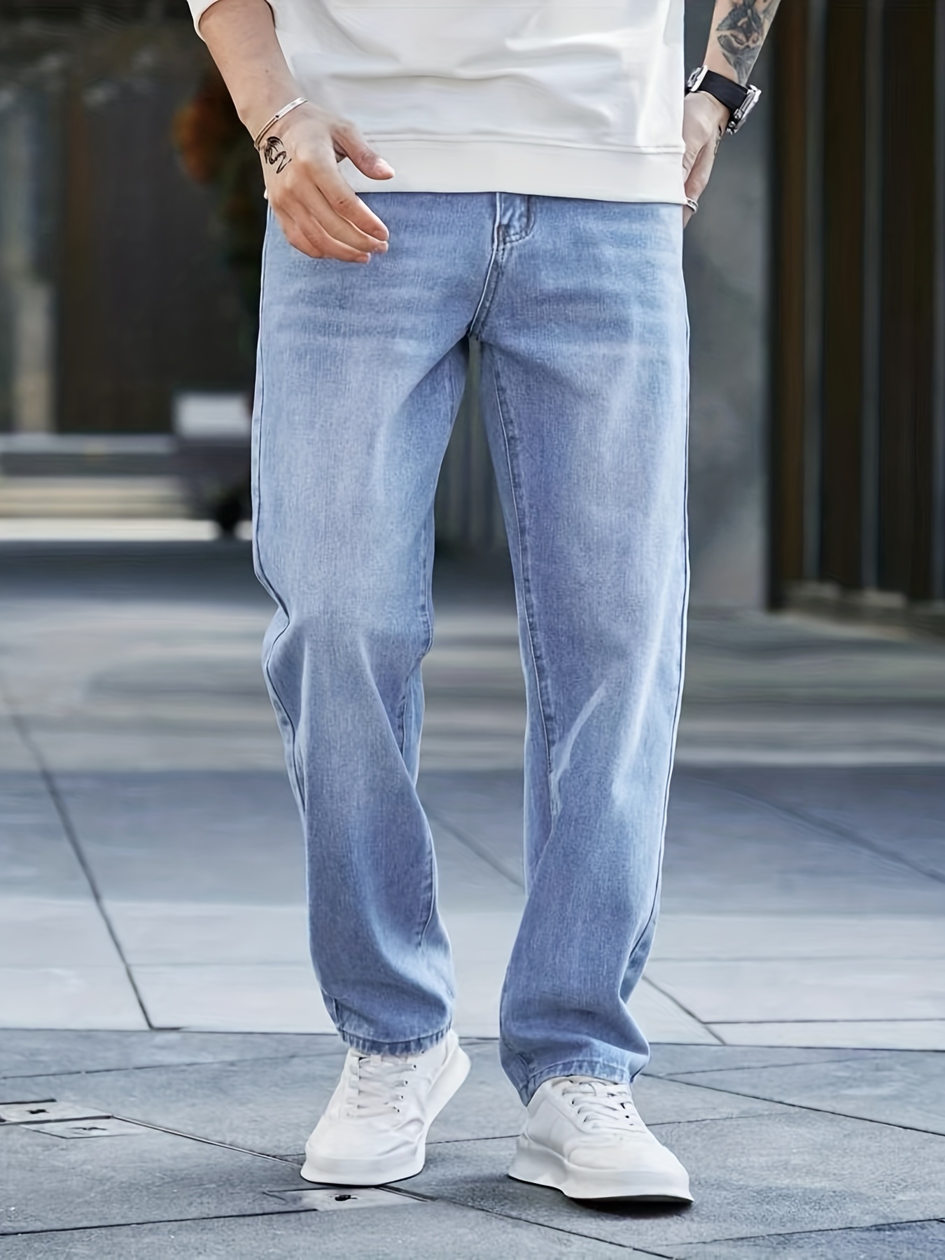 Men's Cat Scratch Straight Leg Jeans