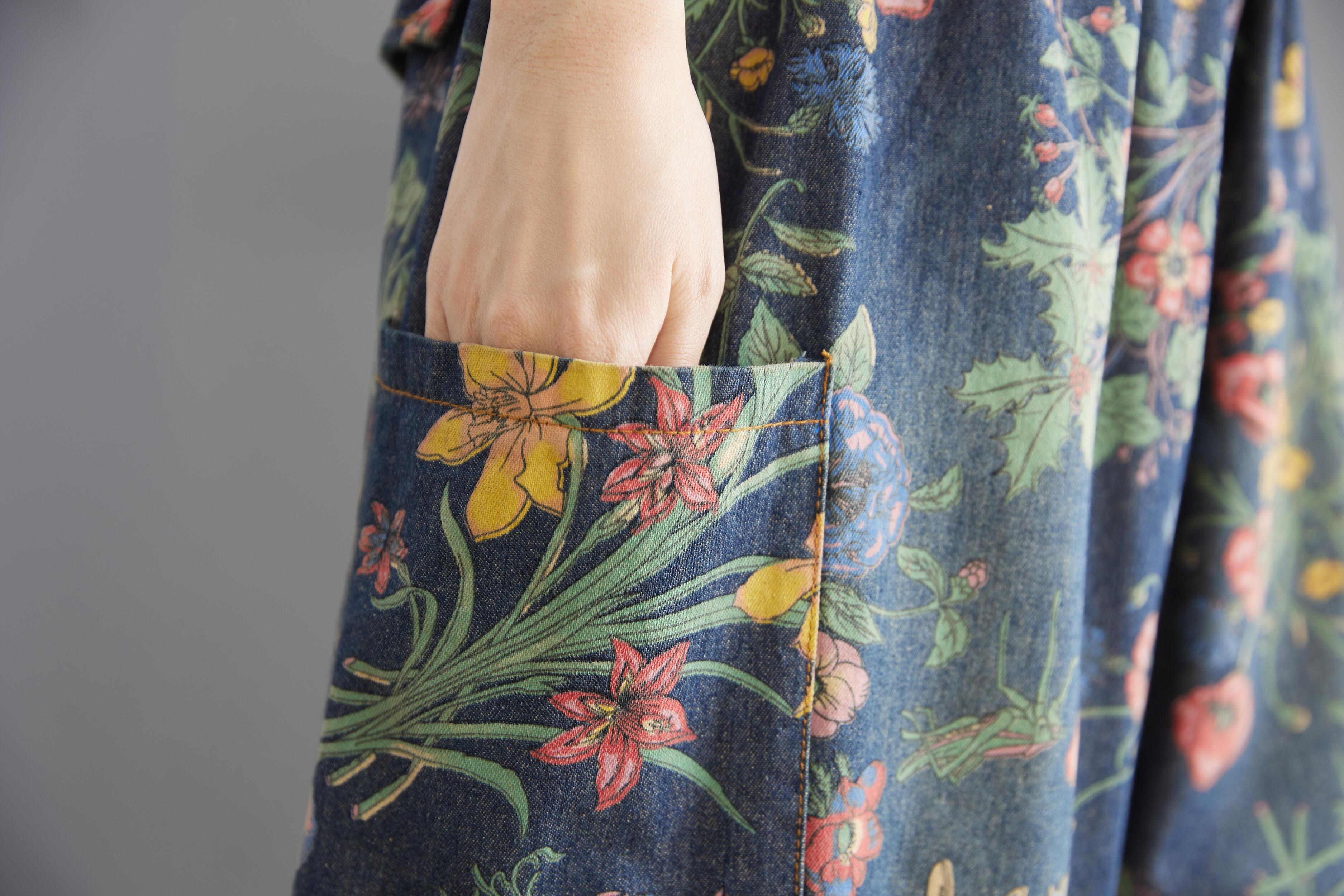 Maxct Women Autumn Retro Blossom High-Waist Harem Pants