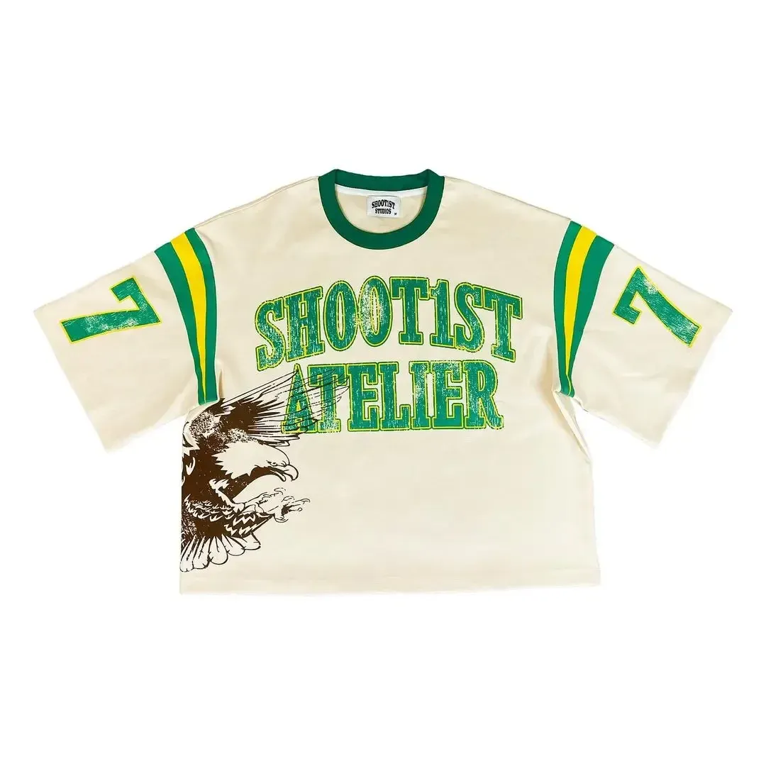 Y2K Retro T shirt Street Harajuku Hip Hop Splicing Round Neck Loose Sports T shirt Men Women Short Sleeved Tops baseball Jersey 1017
