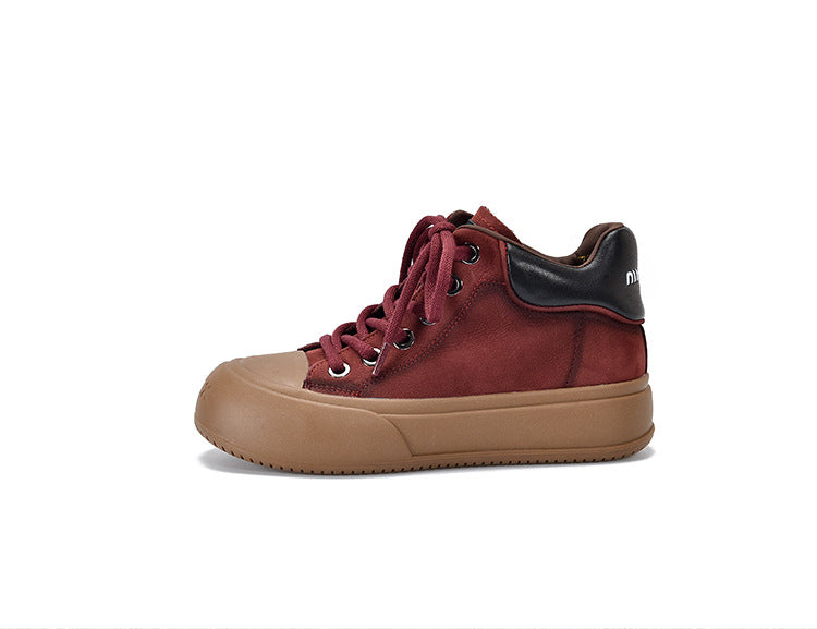Vintage Leather Lace-Up Short Boots Maxct