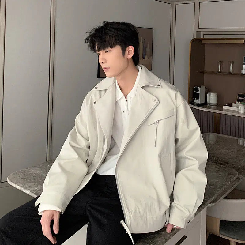 Maxct Spring Zipper Short Jacket