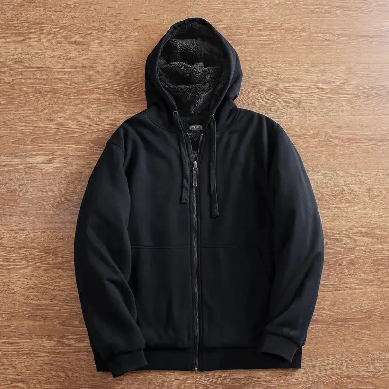 Maxct Sherpa Fleece Hooded Sweatshirt Jacket