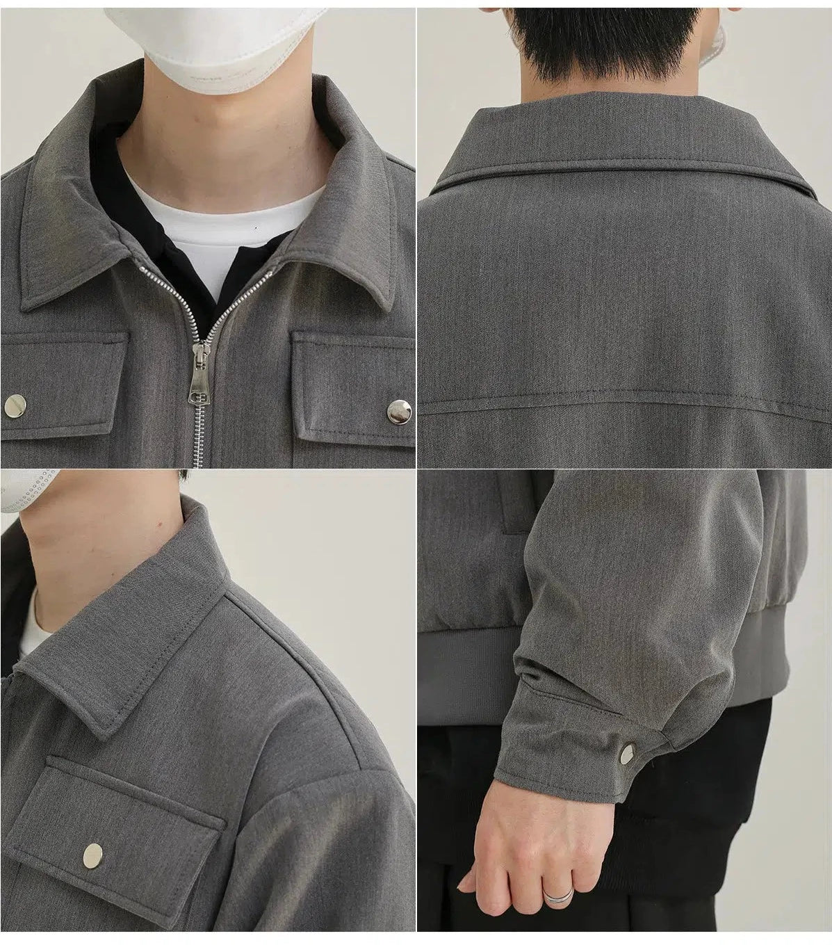 Maxct Minimalist Short Full Zip Jacket