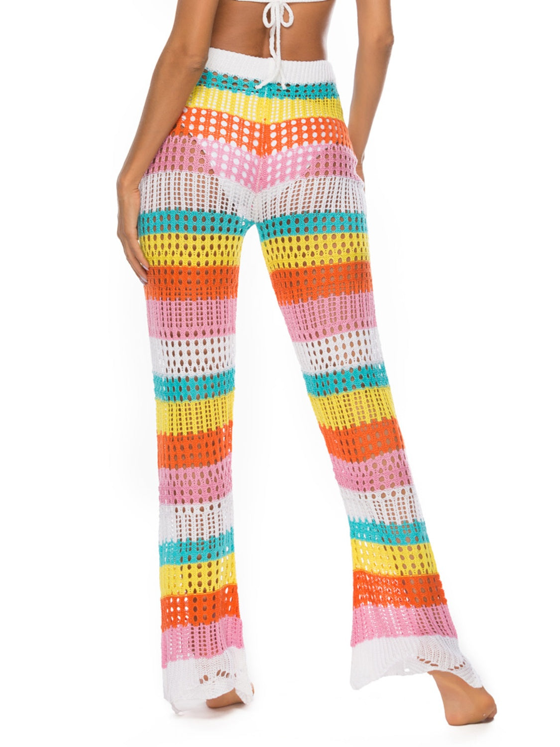 Maxct &Cutout Contrast High Waist Swim Pants