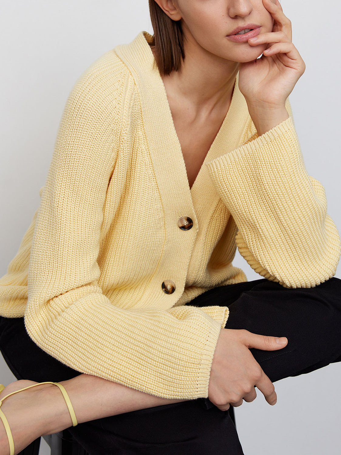 Maxct &Raglan Sleeve Button Down Cardigan