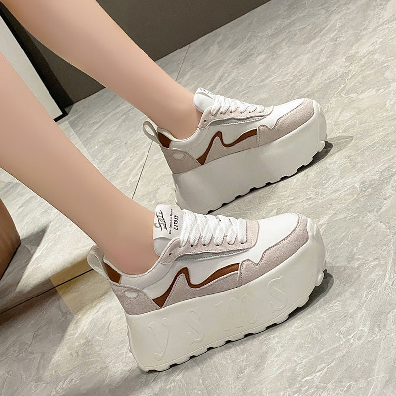 Thick Bottom Platform Sneakers for Women Footwear Trainer Maxct