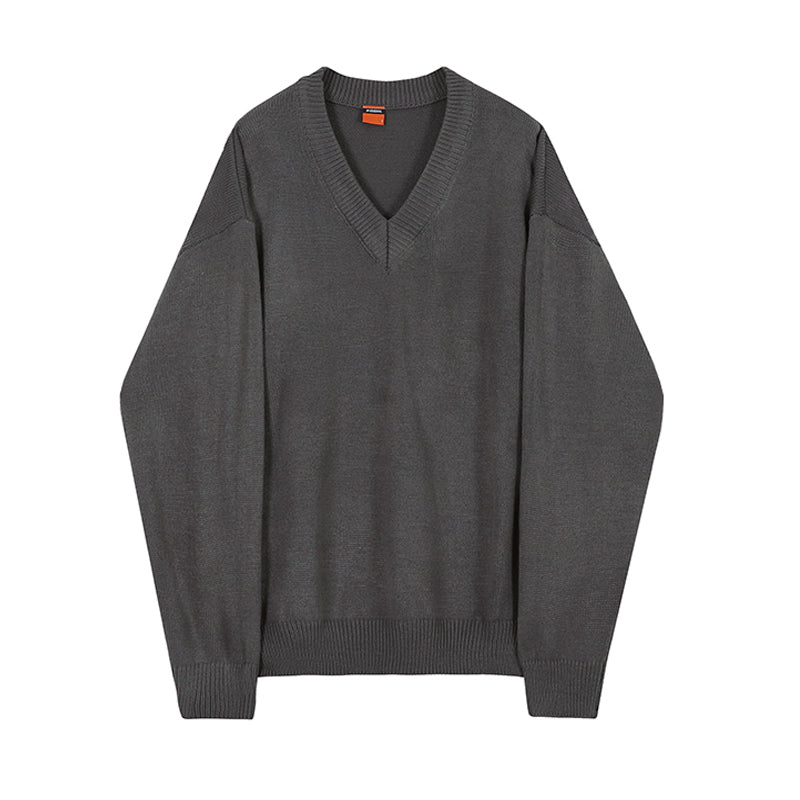 Maxct 2512 Knitted V-Neck Collar Sweater