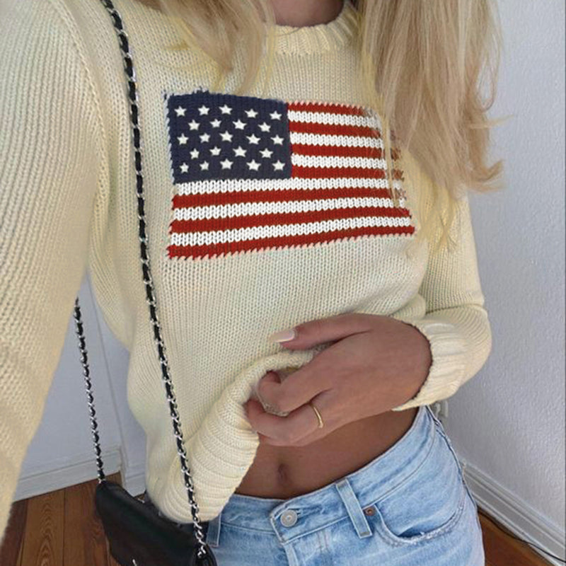 Maxct Mable American Flag Sweater