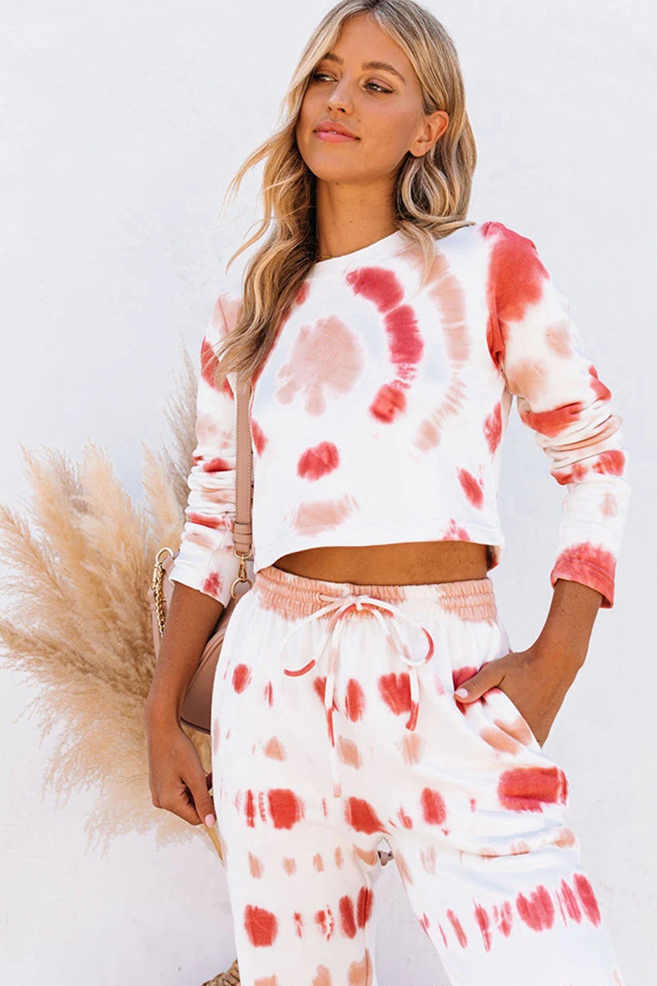 Maxct Tie-Dyed Sweatshirt Long Pants Set