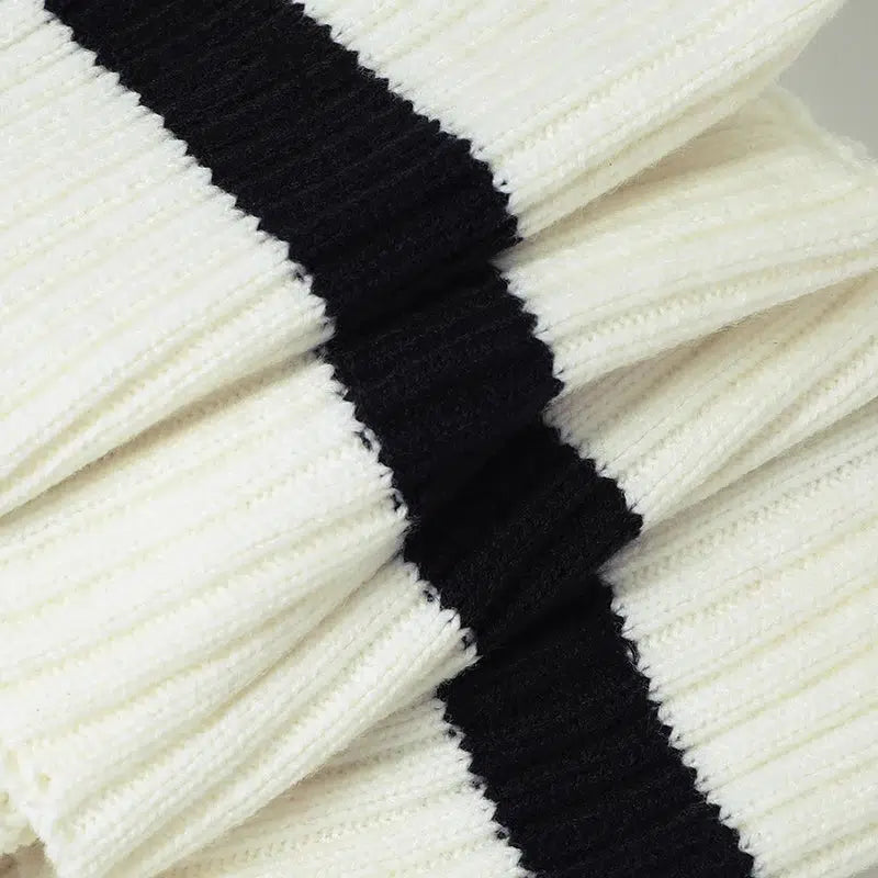 Maxct &Striped Knitted Crop Top
