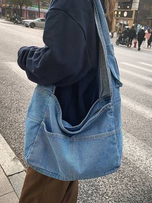 Bag For Love - Denim Raw Trim Baguette Bag - Women Maxct Bags