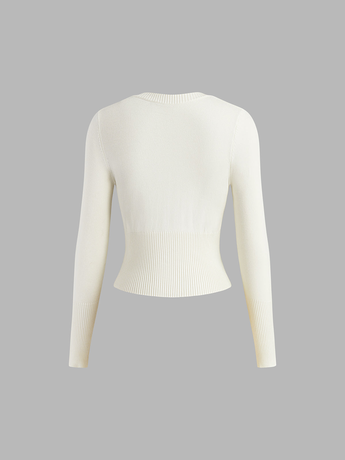 Maxct-Fall Casual Outfits Crew Neck Long Sleeve Cardigan