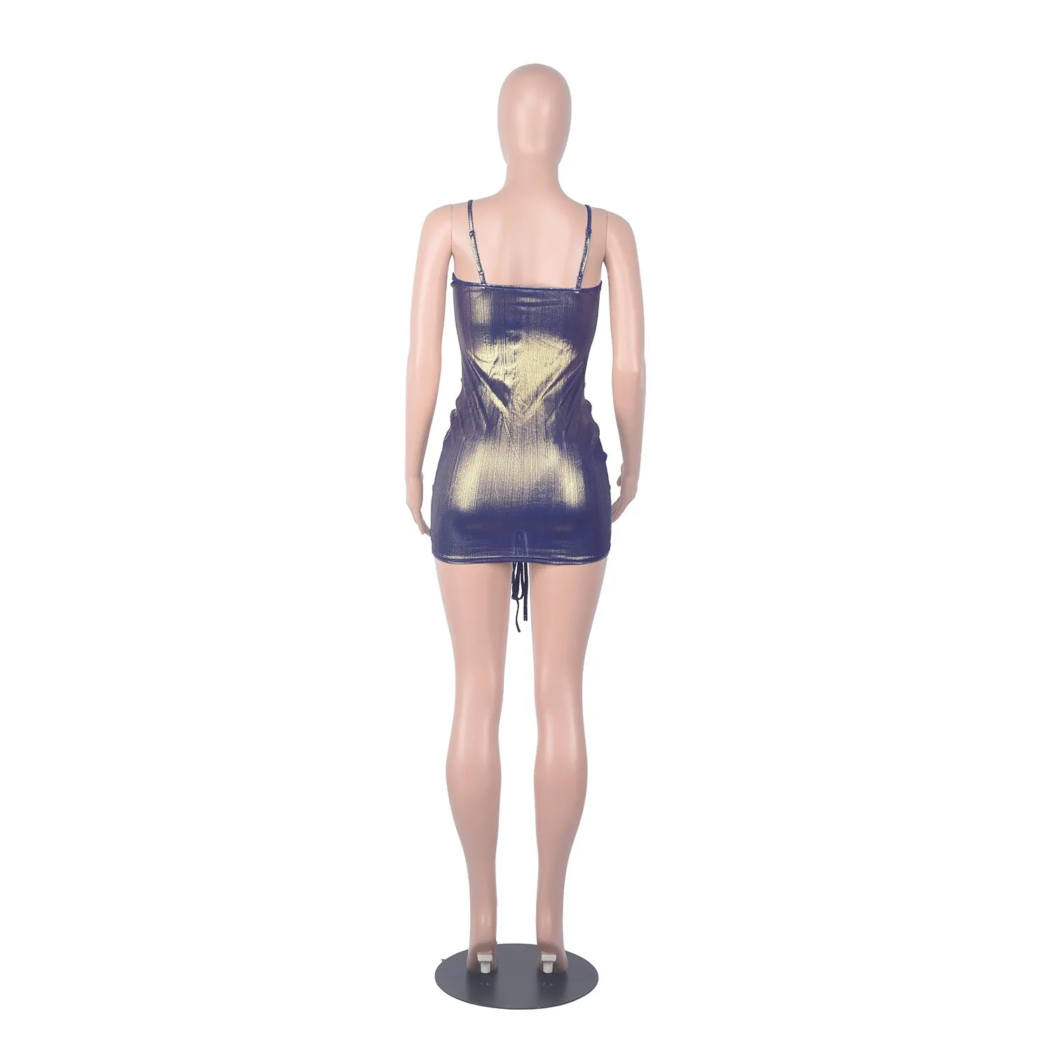 Parity Drawstring Bodycon Mini Dress Sexy Young Little Chap Spaghetti Strap Sweet High Waist Vestidos For Female Summer