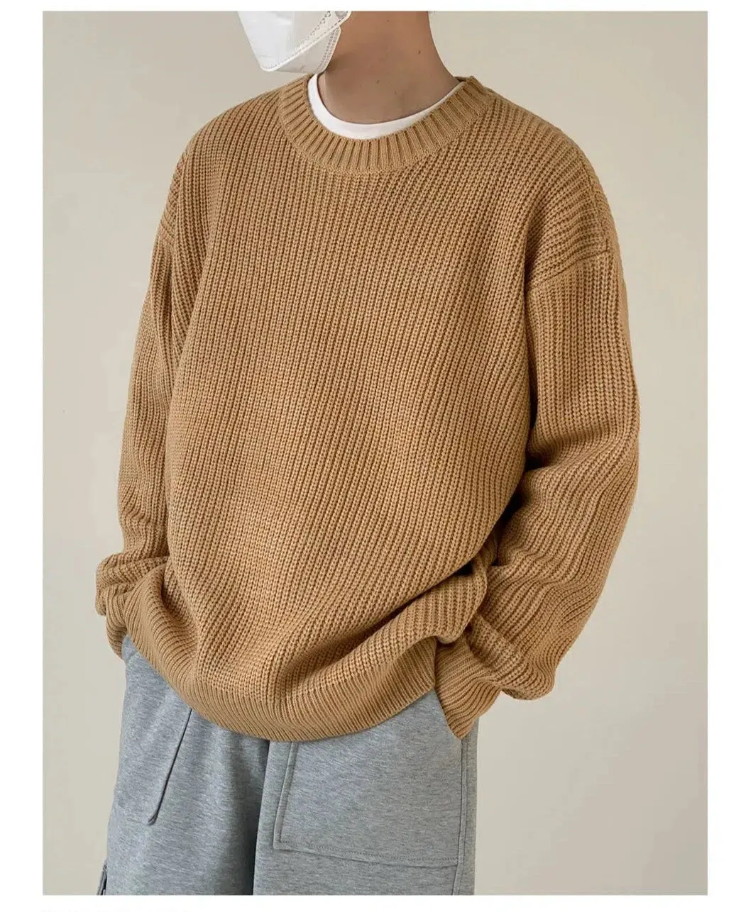 Maxct Basic Round Neck Loose Sweater