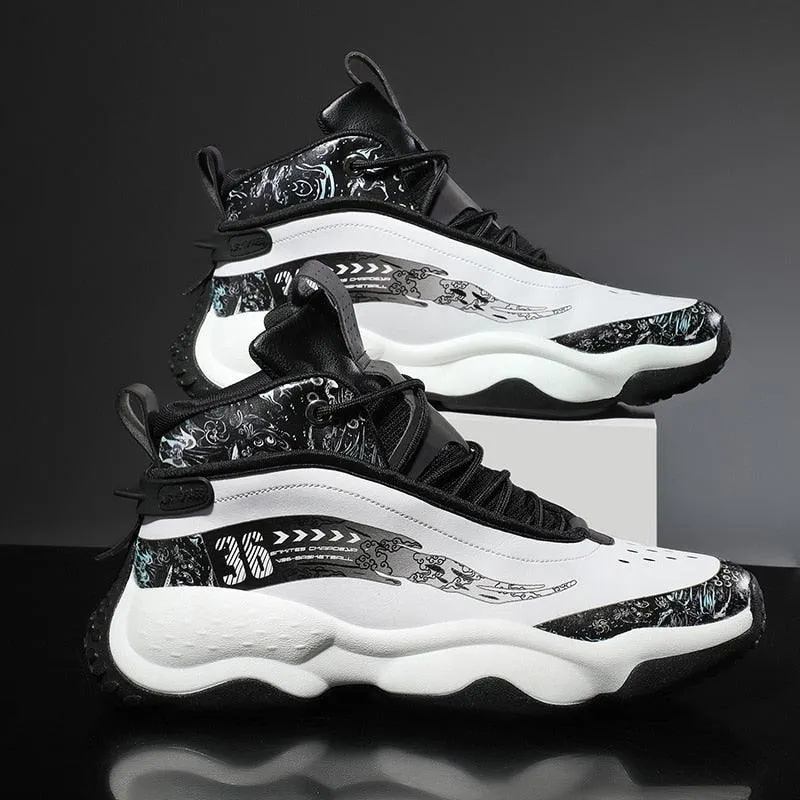 Mesh High-Top Athletic Sneakers for Men Maxct