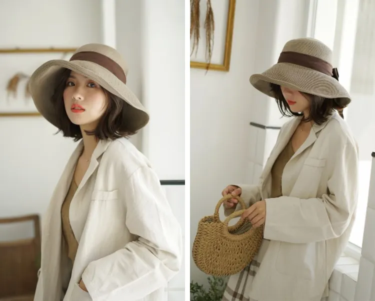 Straw Hat Artsy Travel Women's Anti-DDoS Foldable Hat