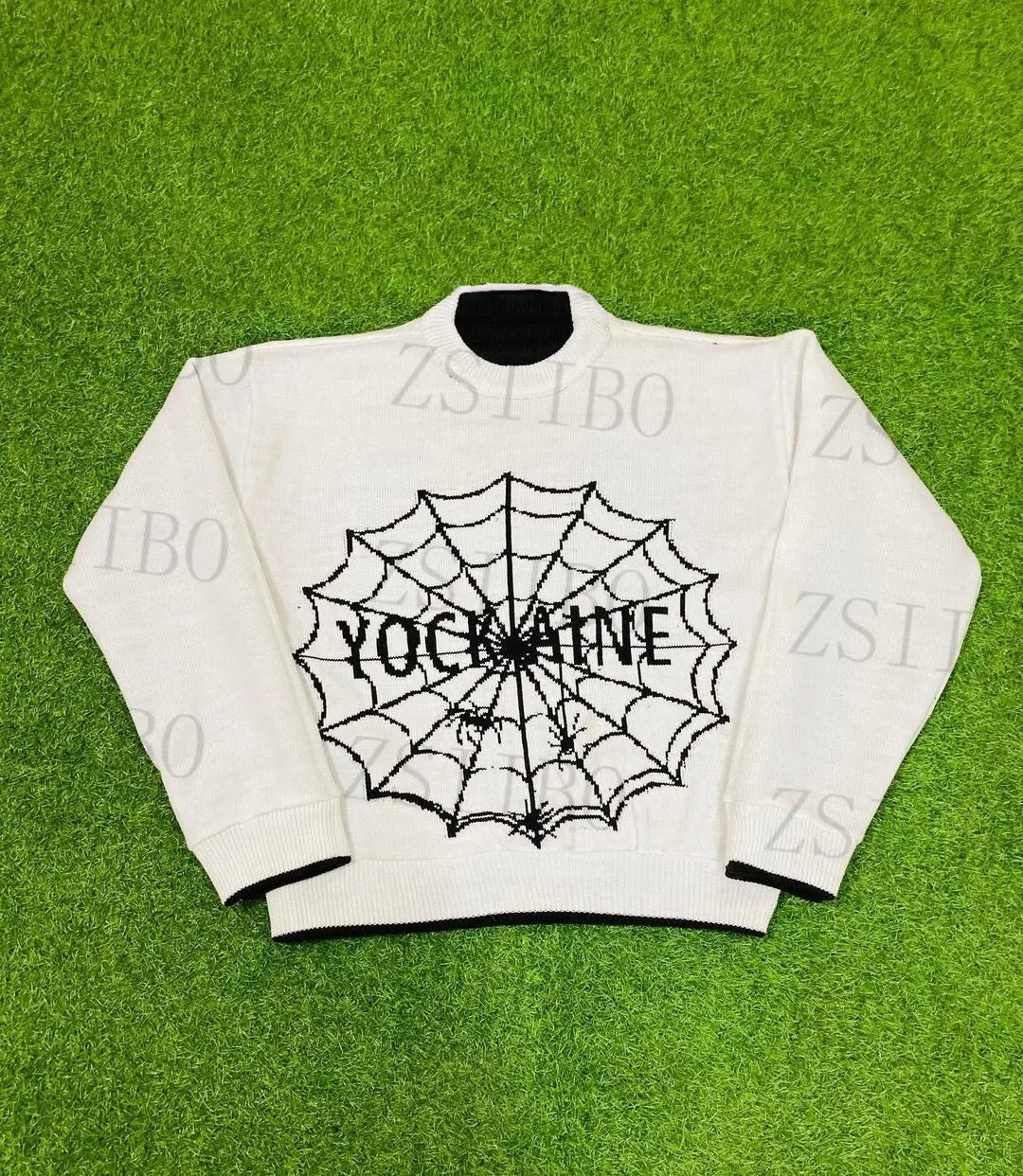 Maxct traf y2k Women's sweater pullover sweatshirt long sleeve winter vintage print pattern clothes hip hop oversize back school fit