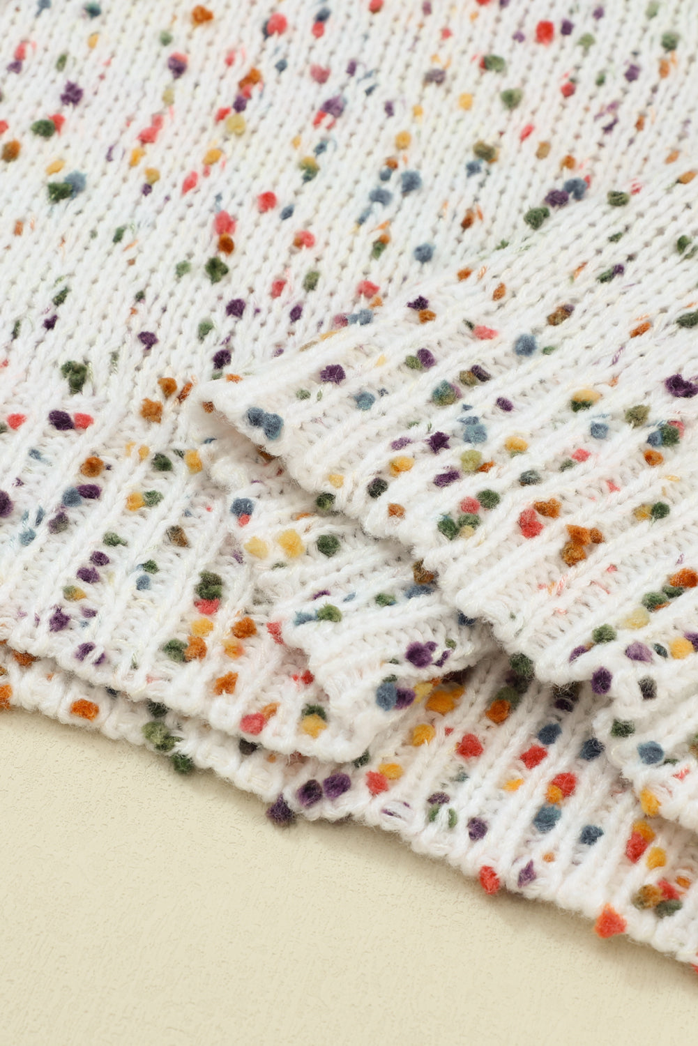 Maxct &Confetti Round Neck Long Sleeve Sweater