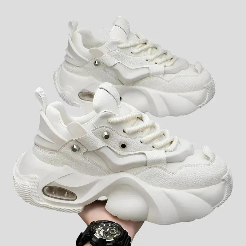 Casual Chunky Sports White Platform Sneakers for Men Maxct