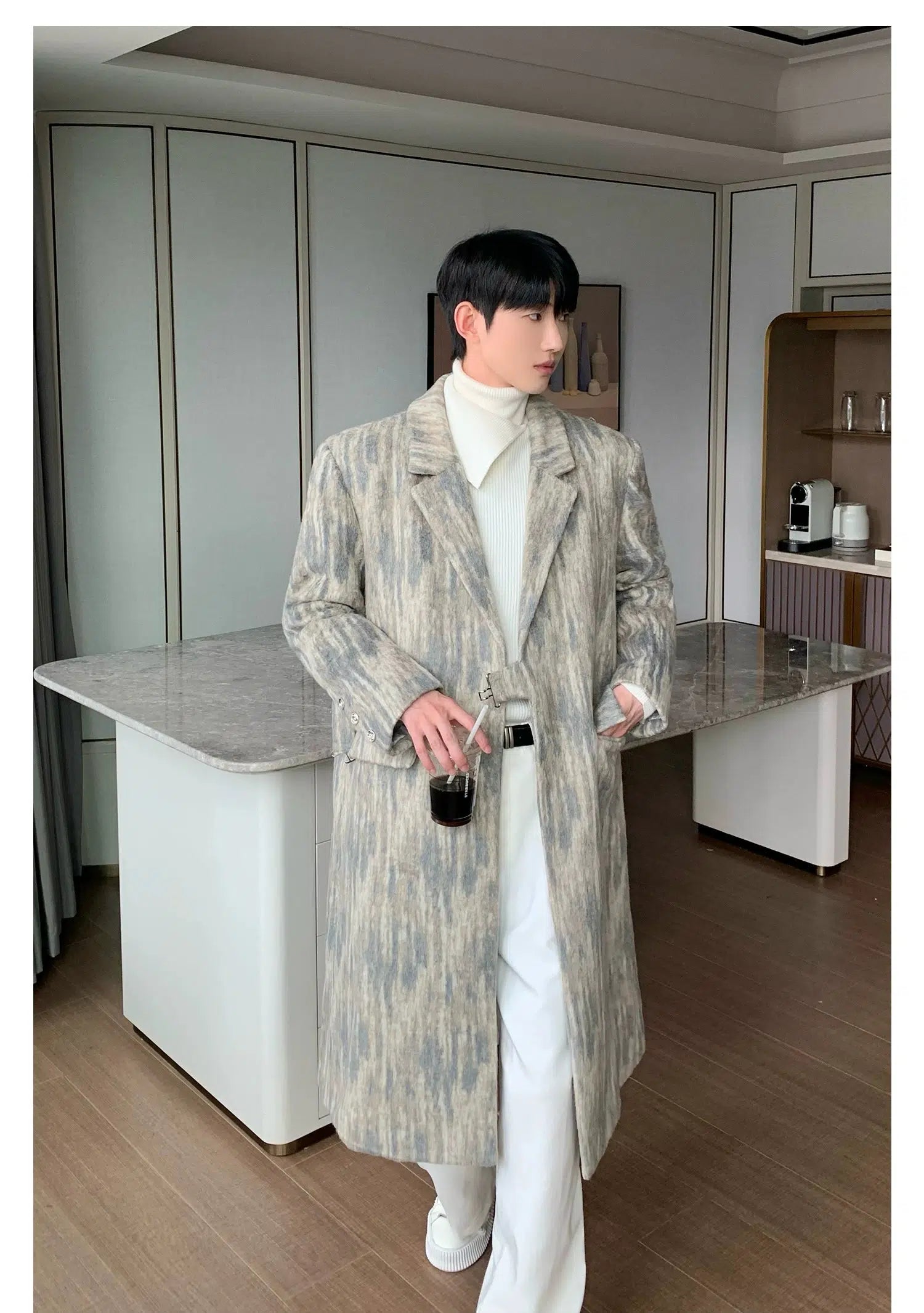 Maxct Long Tie-dye Wool Coat