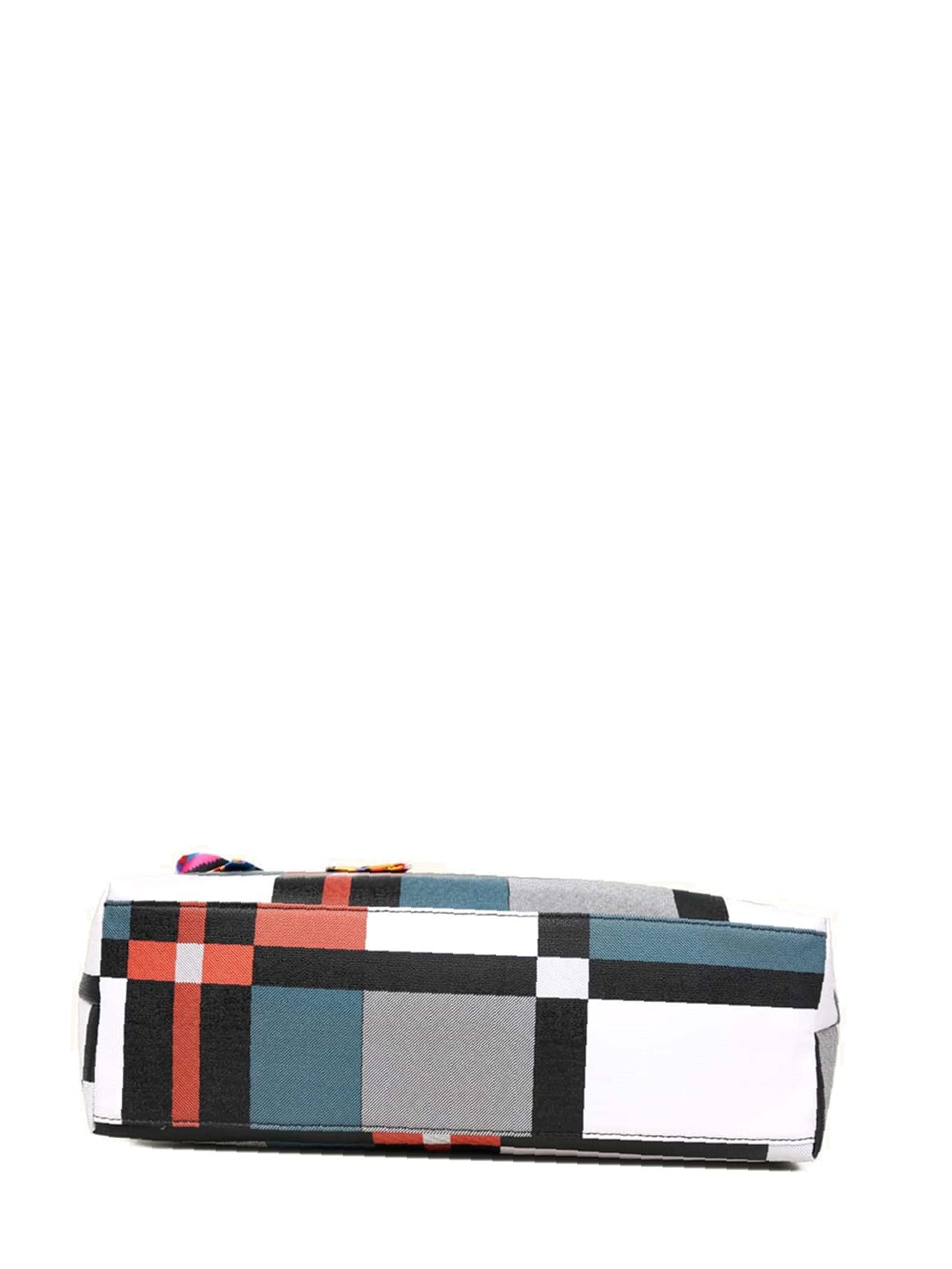 Maxct - Twilly Scarf Decor Geometric Print Tote Bag  - Women Tote Bags