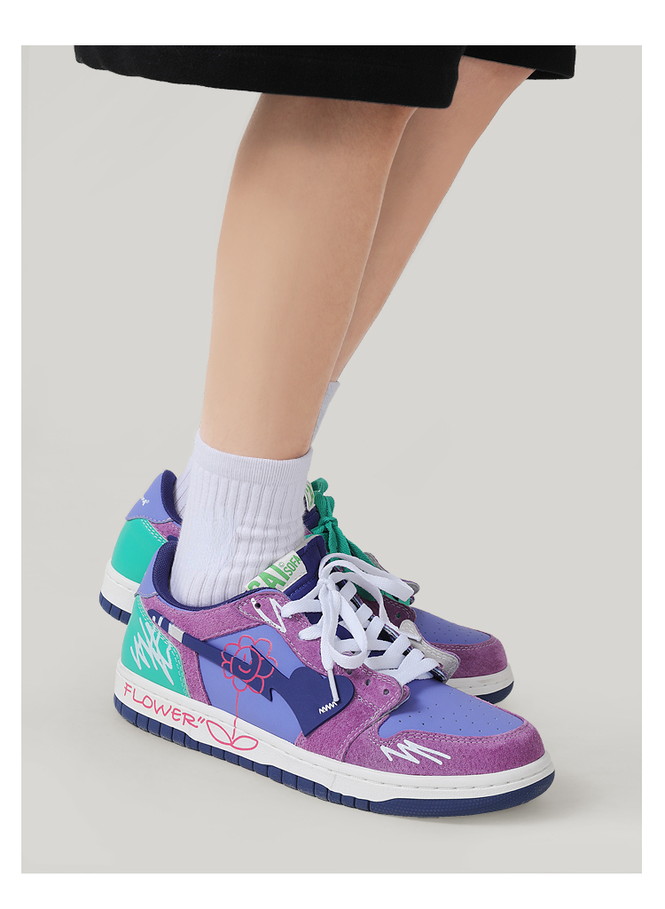 Low-top Graffiti Skateboard Shoes - true deals club
