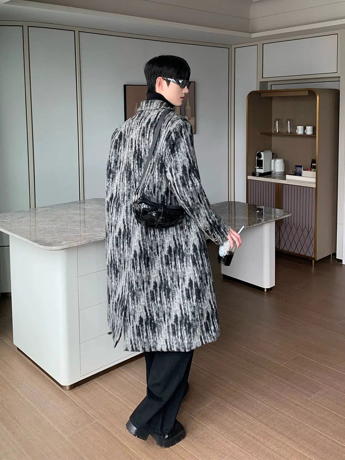 Maxct Long Tie-dye Wool Coat