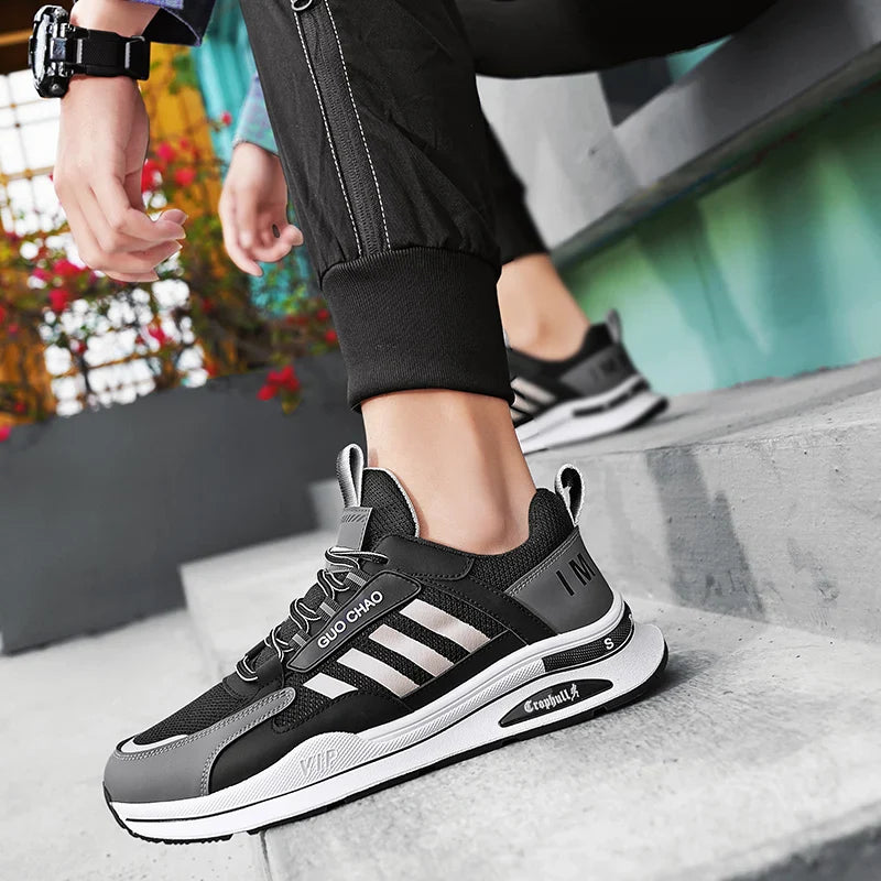 Men's Luxury Leather Sneakers Comfortable Summer Running Shoes Maxct