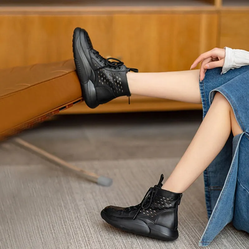 Womens Lace up Summer Boots Maxct