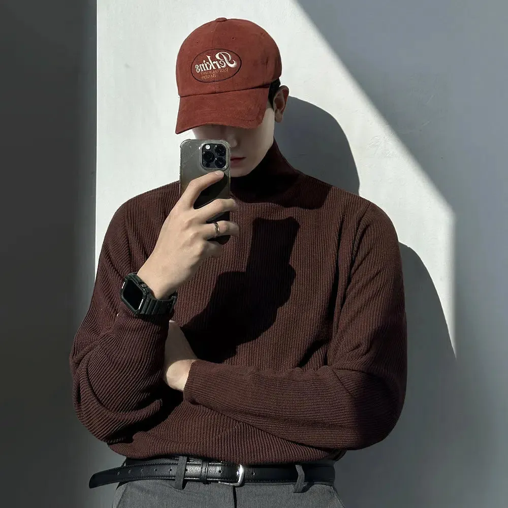 Maxct Semi-Turtle Collar Turtleneck Bottoming Sweater