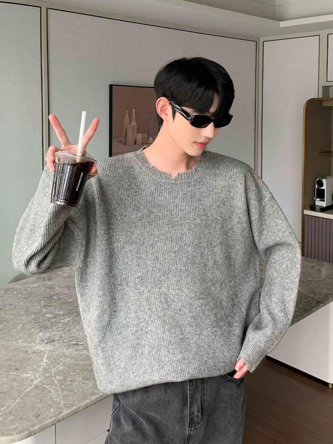 Maxct Loose-fit Crew Neck Sweater
